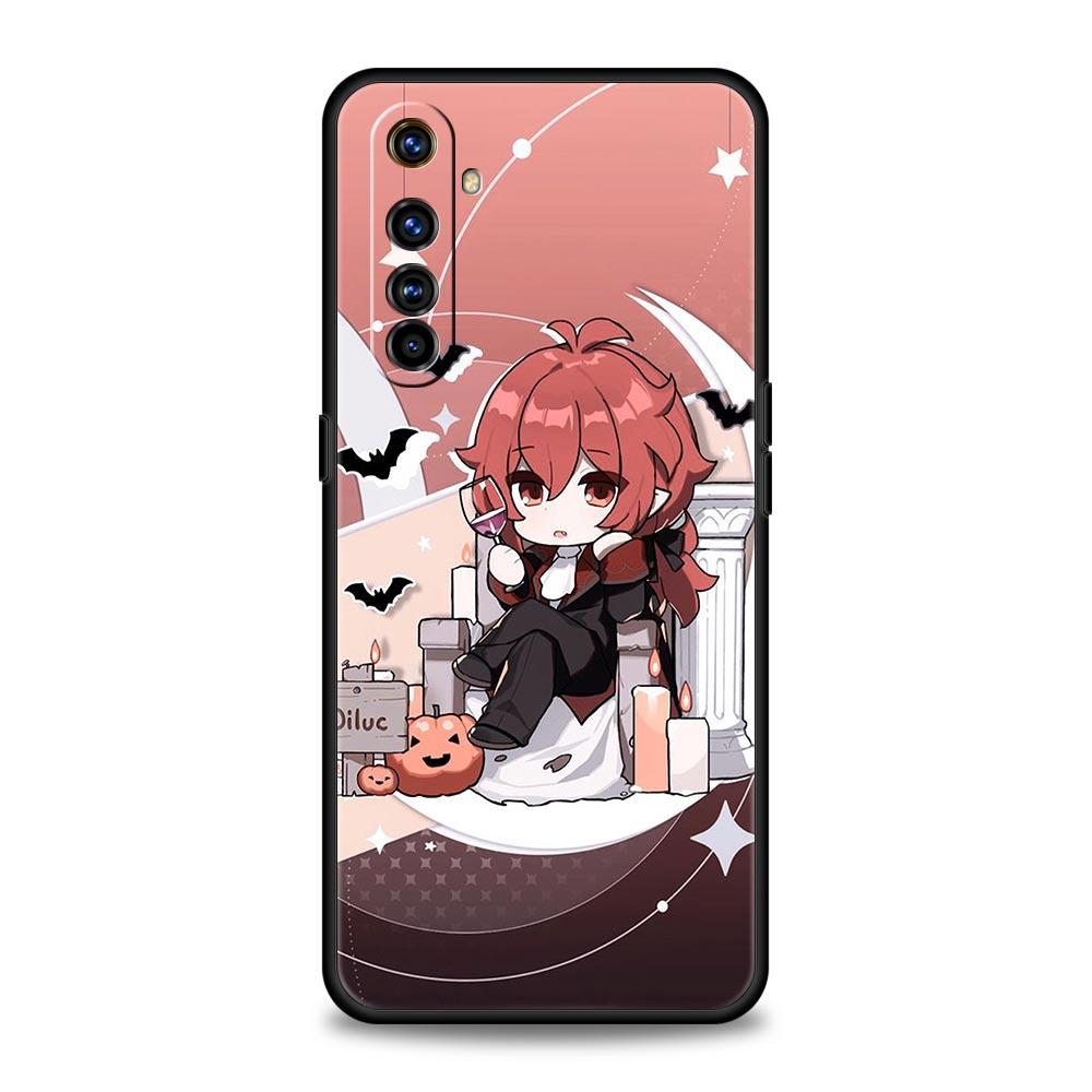 Niedliche Genshin Impact Xiao Für Realme 9 Hülle Soft Cover Für Realme 9 8 7 6 GT2 Pro Plus Handyhüllen 5G 8i 9i C3 C21 C11 C25 Coque