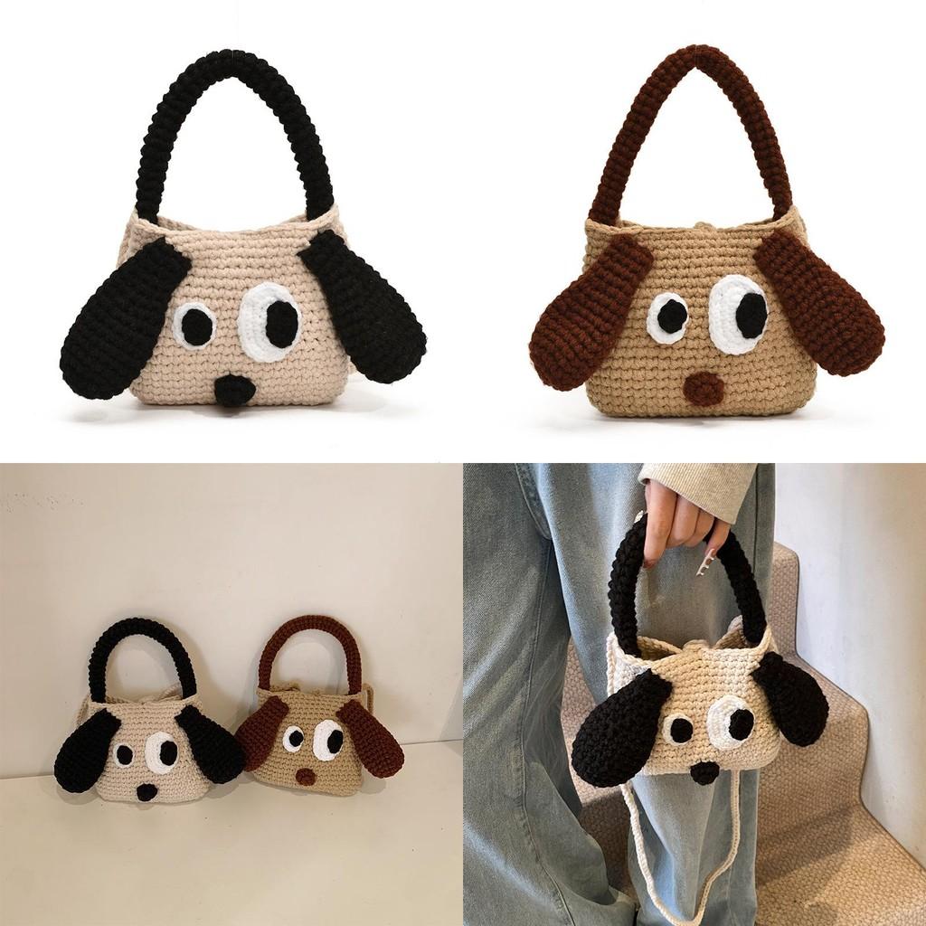 And Cozy Whimsical Knitted Kids Handbag With Playful Dog Design Perfect Children For