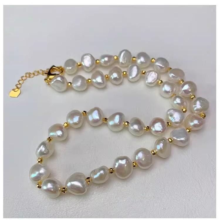100% Natural Baroque Freshwater Pearl 14K Gold Filled Female Beads Chain Necklace  For Women Mother's Day Gifts No Fade
