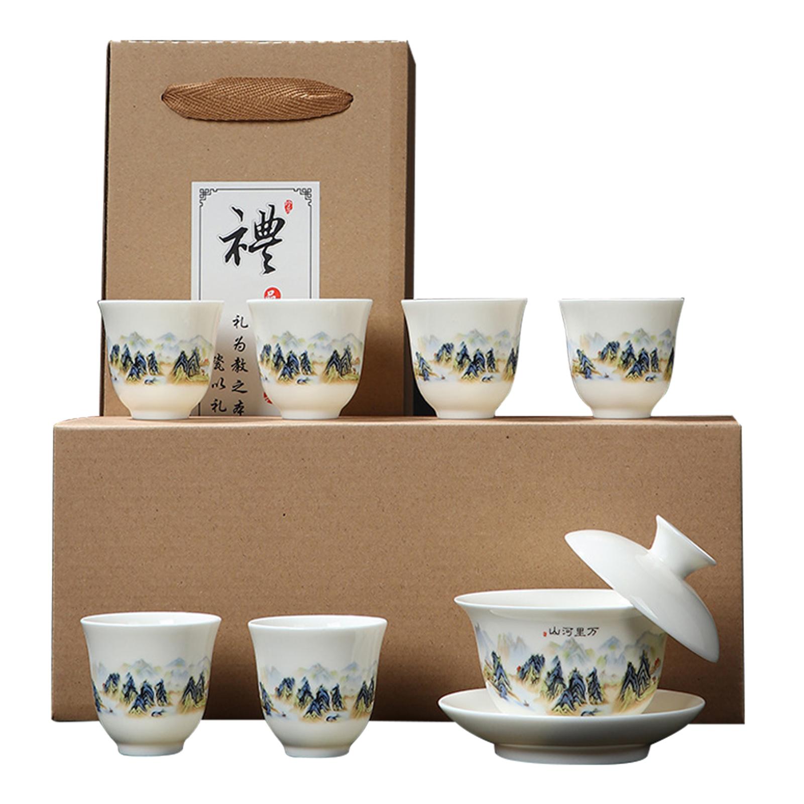 

Mutton Fat-Jade Porcelain Gongfu Tea Set Elegant Household KungFu Tea Service For Household