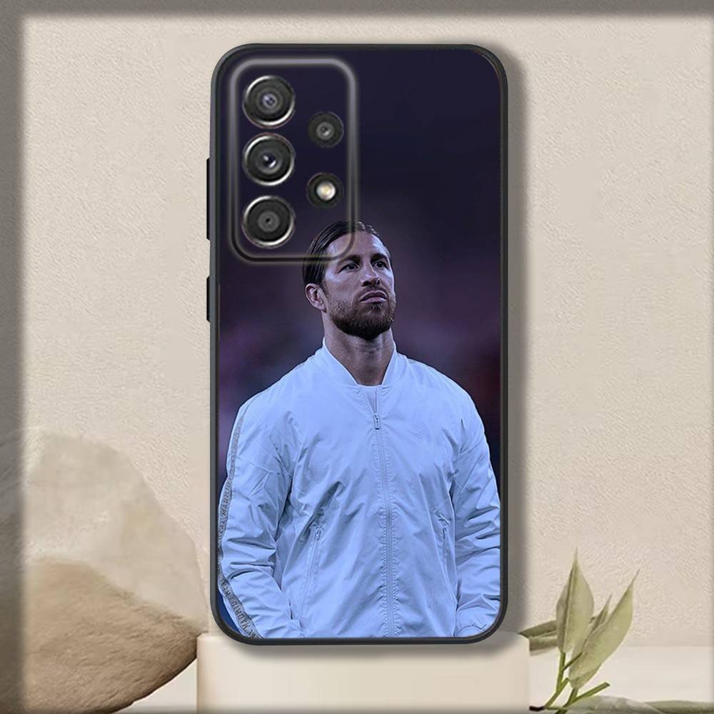 Soccer S-Sergio R-Ramos Phone Case For Samsung S 25,24,23,22,30,21,10,9,Ultra,Plus,Lite,FE,4,5 G Soft Black Case