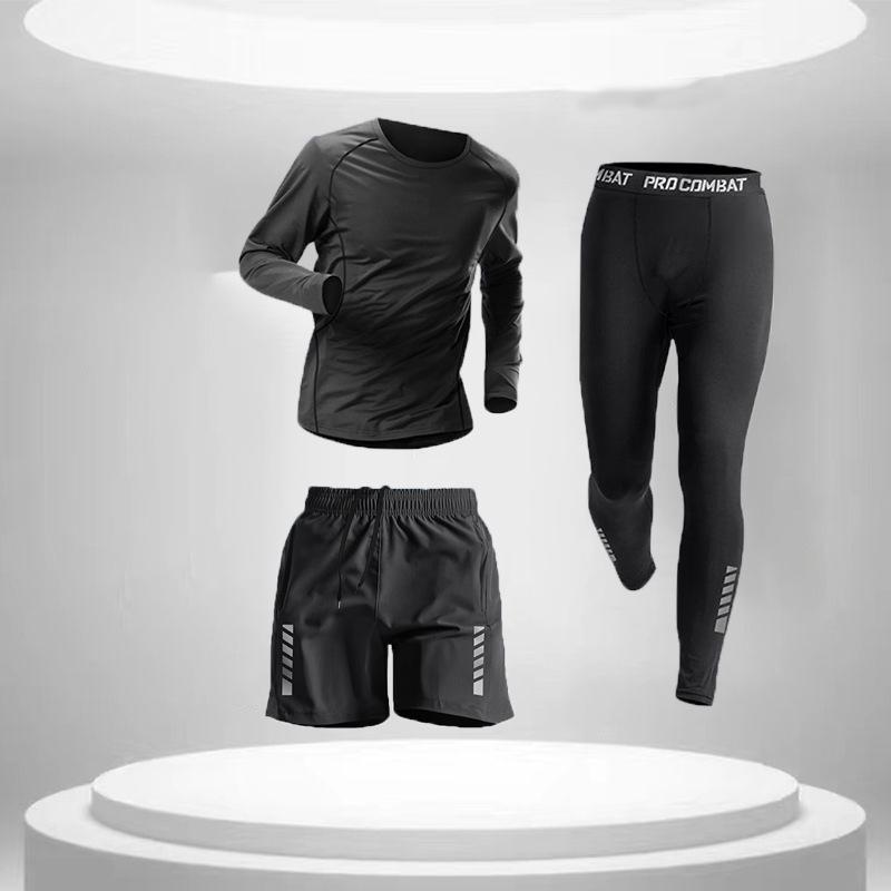 Dámská přiléhavá sada sportovního oblečení na fitness - Tvarující rychleschnoucí tréninkové spodní prádlo na jaro, podzim, zimu
