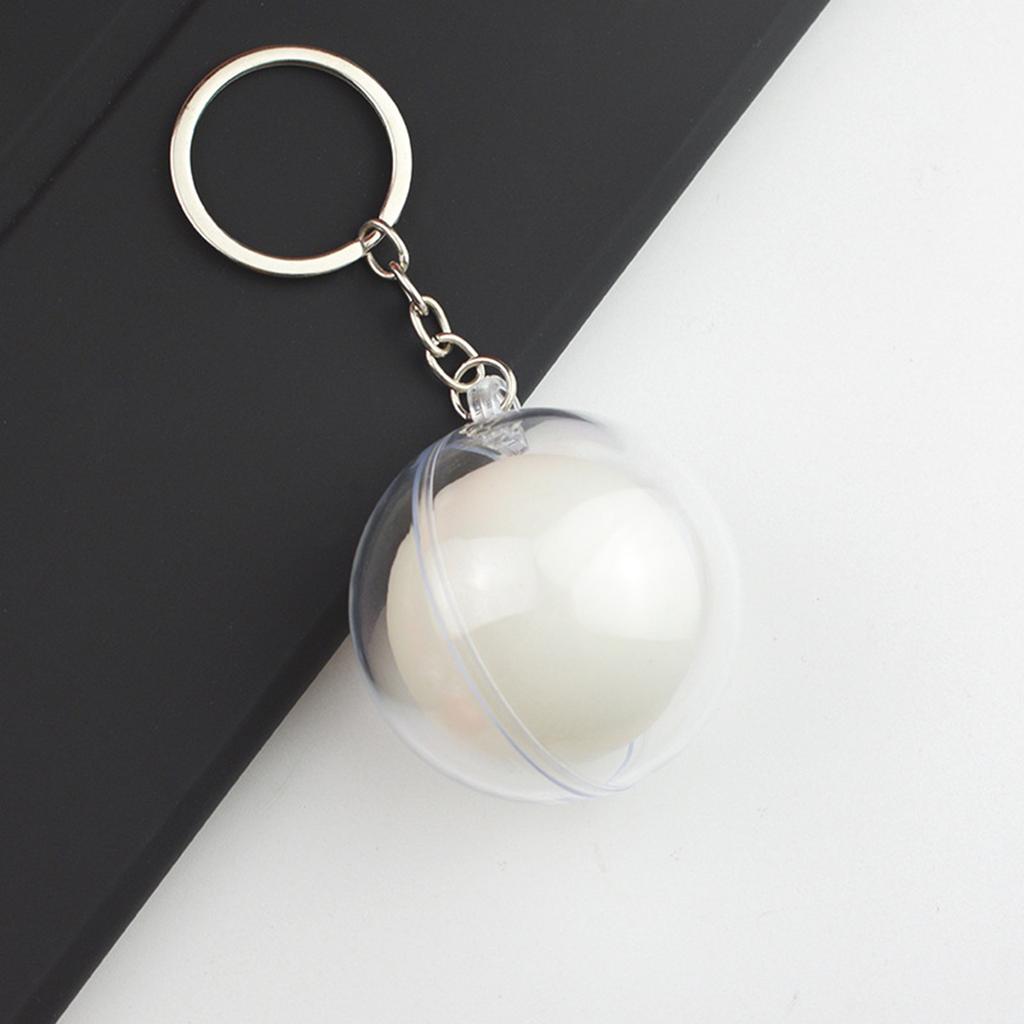 Realistic Table Tennis Keychain Acrylic Sports Design Lightweight Compact Engraving Option For Sports Enthusiasts