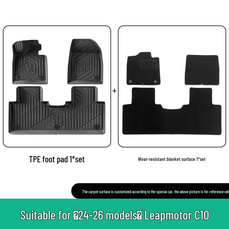 TPE Floor Mats, Seat Backrest Pads, and Trunk Mats for Leapmotor C10 (Models 24-26)