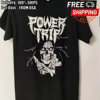 Retro Power Trip Band Tshirt Black Short Sleeve S To 5Xl Zz2280 Unisex T-Shirt