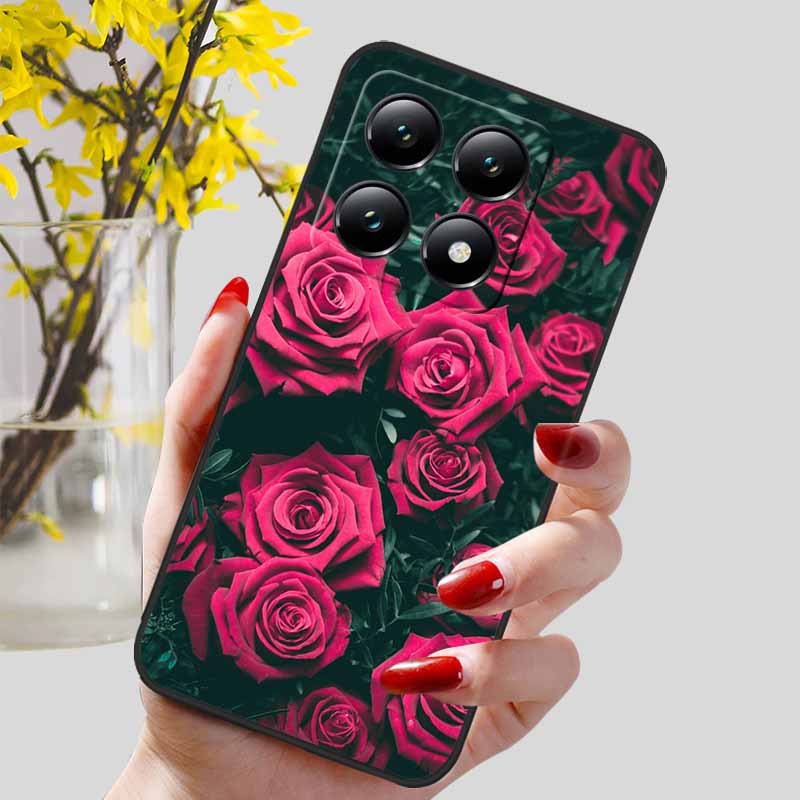 For Xiaomi 14T / 14T Pro Case Fashion Black TPU Marble Painted Cover for Xiaomi 14T Pro Shockproof Shell Capa Silicon Bag 6.67''