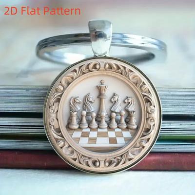 Fashion Alloy Keychain Pendant Round Metal Key Ring