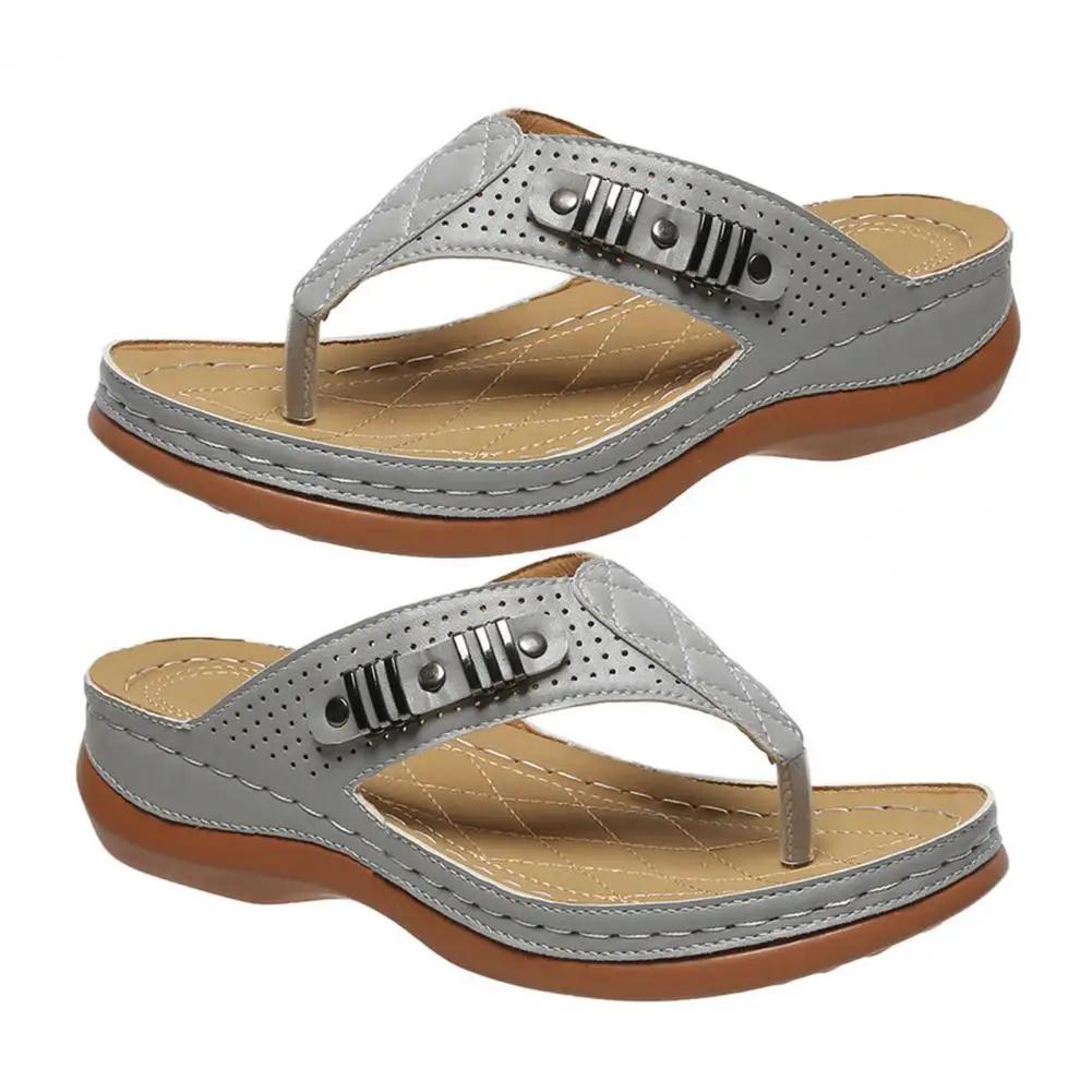 

Fashion Womens Platform Sandals Beach Wedge Casual Flip Flops High Quality Orthopedic Open Toe Designer Casual Non-slip Women s Slippers 35