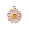 Pink Flower Oil Drop Korean Keychain & Bracelet Pendants
