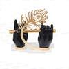 Gold Plated Krishna Ji Hands with Flute Figurine for Pooja Room Peacock Feather Flute Krishna Showpiece for Home Décor