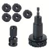 Wheel Hub Rust Removal Tool Wheel Hub Axle Brake Disc Grinding Head - Hardened Plastic Model - Wheel Hub Rust Removal Tool + 5 Grinding Heads