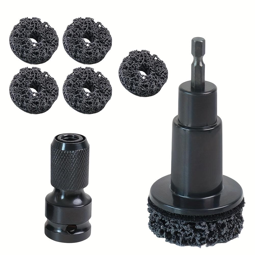 Wheel Hub Rust Removal Tool Wheel Hub Axle Brake Disc Grinding Head - Hardened Plastic Model - Wheel Hub Rust Removal Tool + 5 Grinding Heads