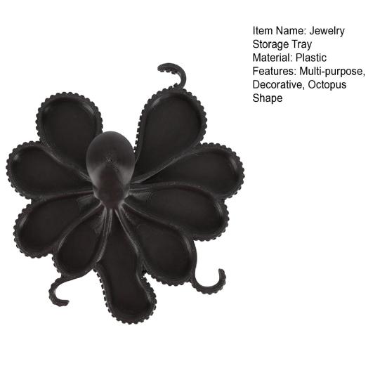 Octopus Jewelry Storage Tray with 8 Compartments Multi-purpose Necklaces Rings Earrings Trinket Organizer Holder Serving Tray Decoration