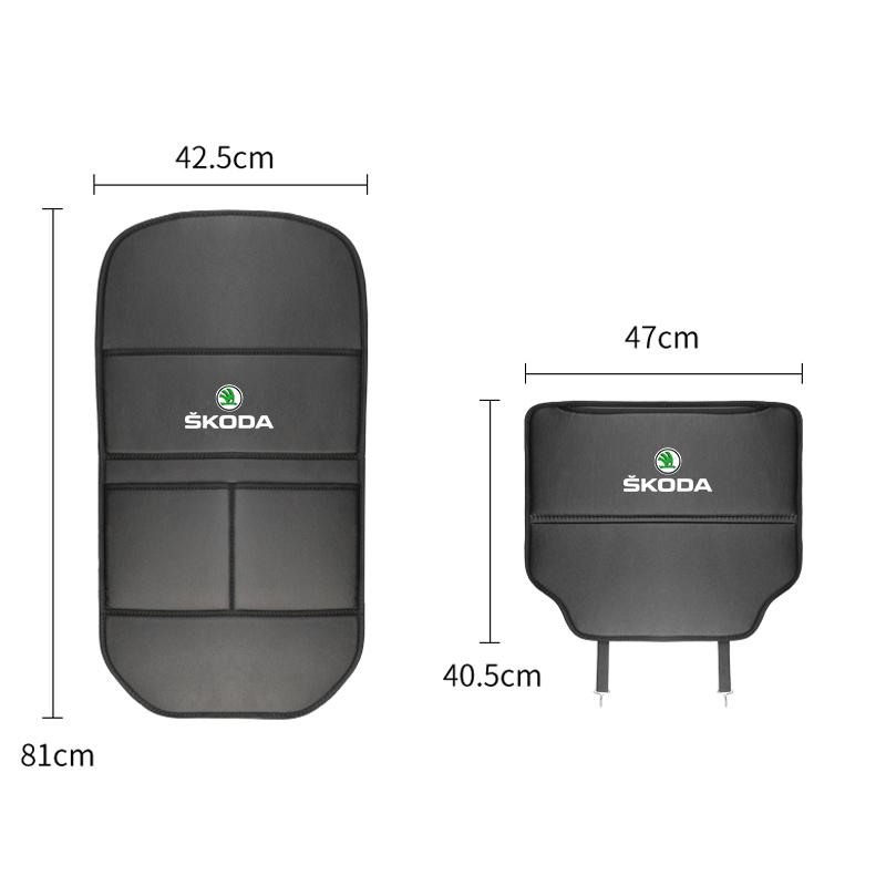 Car Seat Back Anti-Kick Mat Protector Pad Cover For Skoda Octavia Superb Rapid Kodiaq Karoq Enyaq Vision Yeti Scala Fabia Kamiq