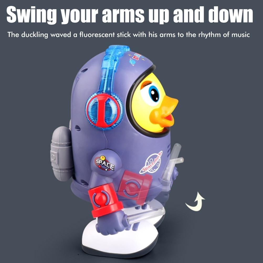 Dancing Duck Plaything Electric Musical Dancing Duck Educational Toy Space Duck Toy Gifts for