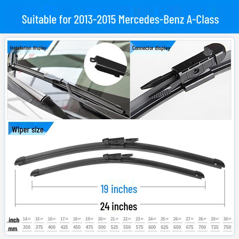 Compatible Mercedes-Benz A-Class A200L/A180L Wipers - Frameless, Silent Car Accessories, 2022-2021 Models