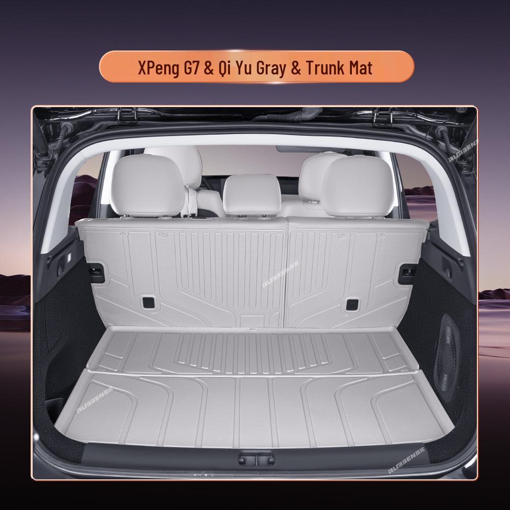 XPeng G7 Trunk Mat - Fits 25 Models, Waterproof TPE Semi-Enclosed Tail Box Mat, Car Accessory