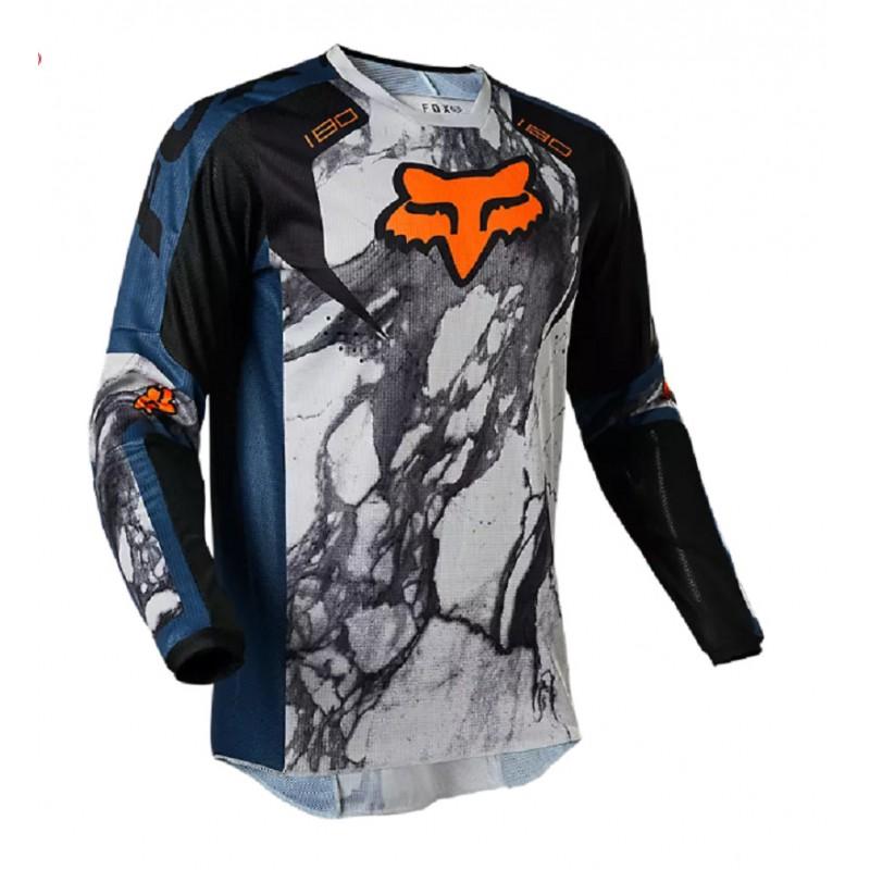 Mens Quick-Dry Long Sleeve Cycling Jersey Mountain Bike Downhill Shirt UV Protection Sport Top