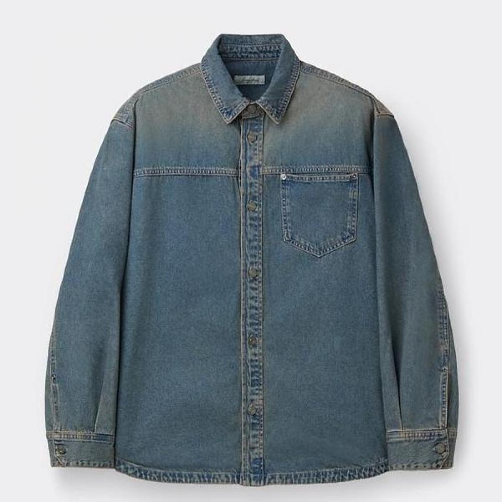 Customellow Oversized Fit Denim Shirt Blue C9sam26211bux [Essentials]/S