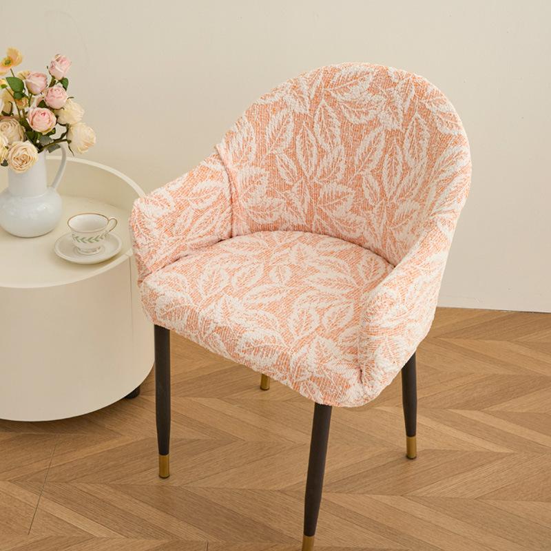 Semi-circular Elastic Office Dining Chair Cover Modern Simple Dustproof Non-slip Office Dining Chair Seat Cover