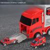 Alloy Children's Storage Container Car Alloy Return Car Simulation Fire Truck Engineering Vehicle Police Truck Engineering Vehicle