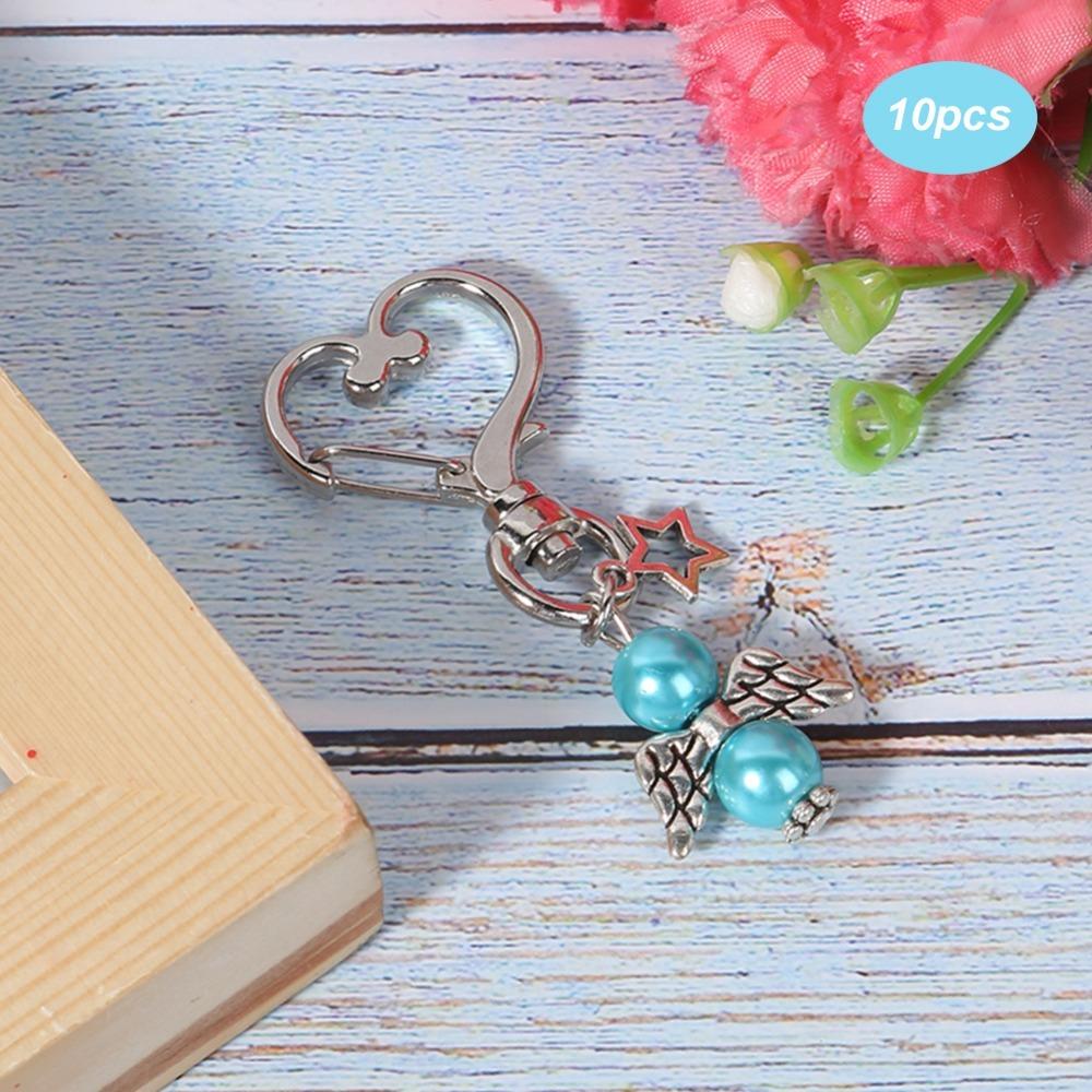 10pcs White, Pink, Blue Alloy Guardian Angel Charm Birthday present for family and friends синий
