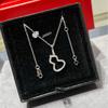 High Version V Jinqijia Diamond-encrusted Hollow Gourd Collarbone Necklace Female Straight