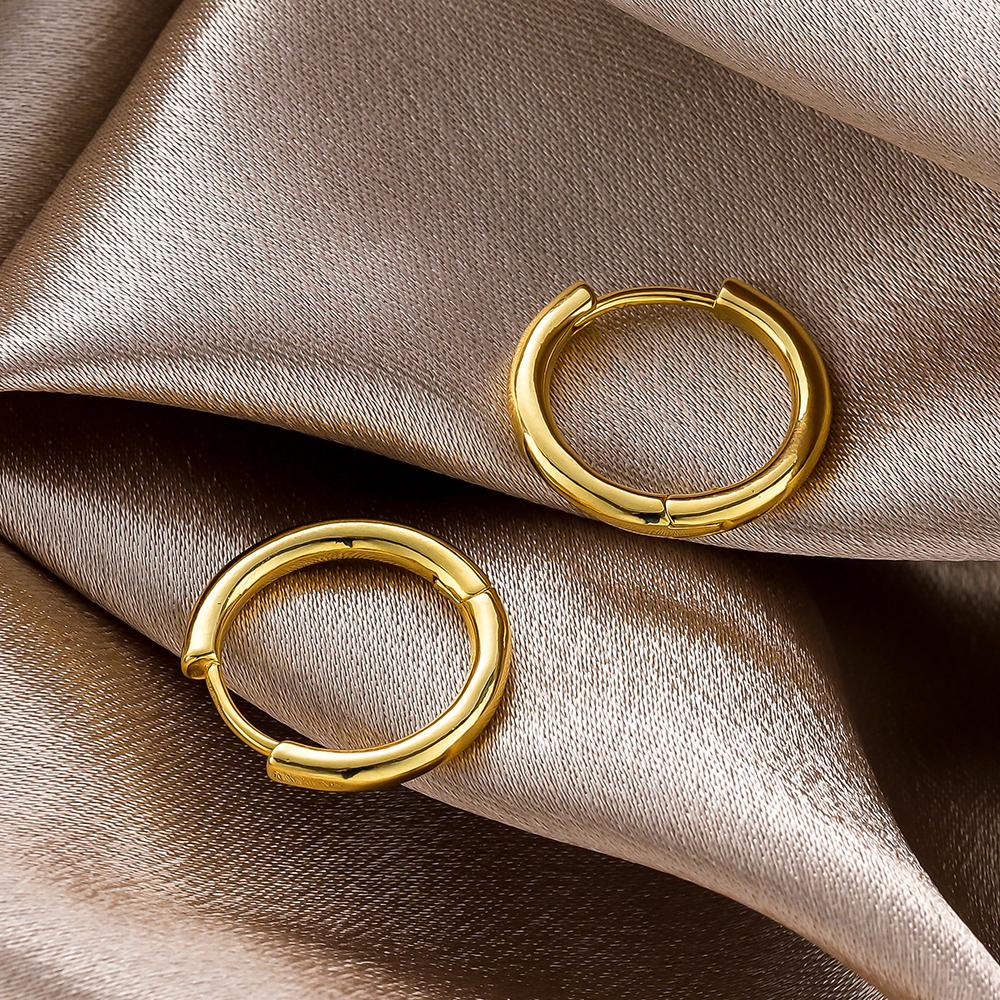4pcs/lot 14K 18K Gold Plated Round Simple Classic Open Earing Hook Pendant Decorate Loop For Jewelry Making Crafts Accessories