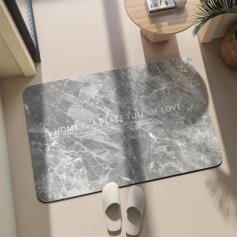 Diatom Mud Bathroom Bath Mat Rug Diatomite Pad Super Absorbent Bath Carpet Non-slip Quick Drying Shower Bathtub Foot Mat Doormat