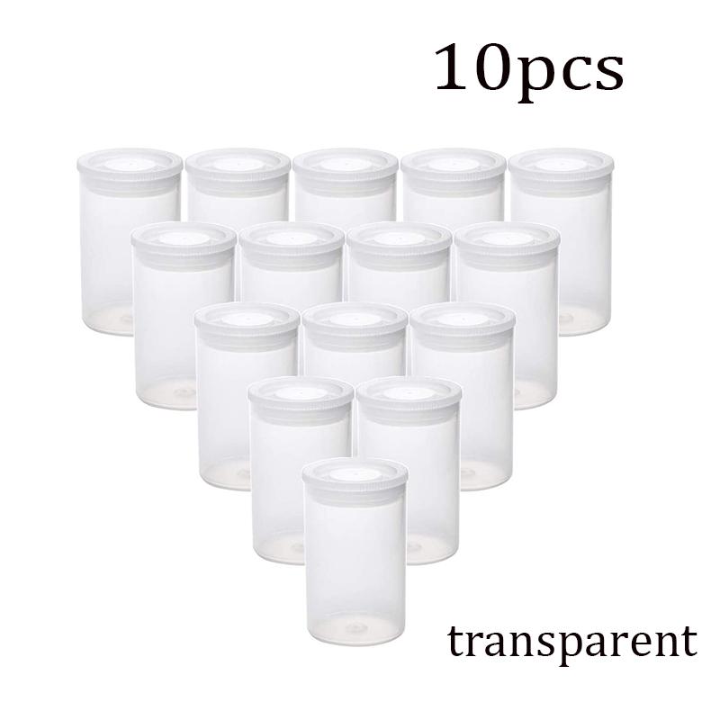 

10 шт. пластиковые пустые черные/белые бутылки 35 мм, банки для пленки, канистры, контейнеры transparent