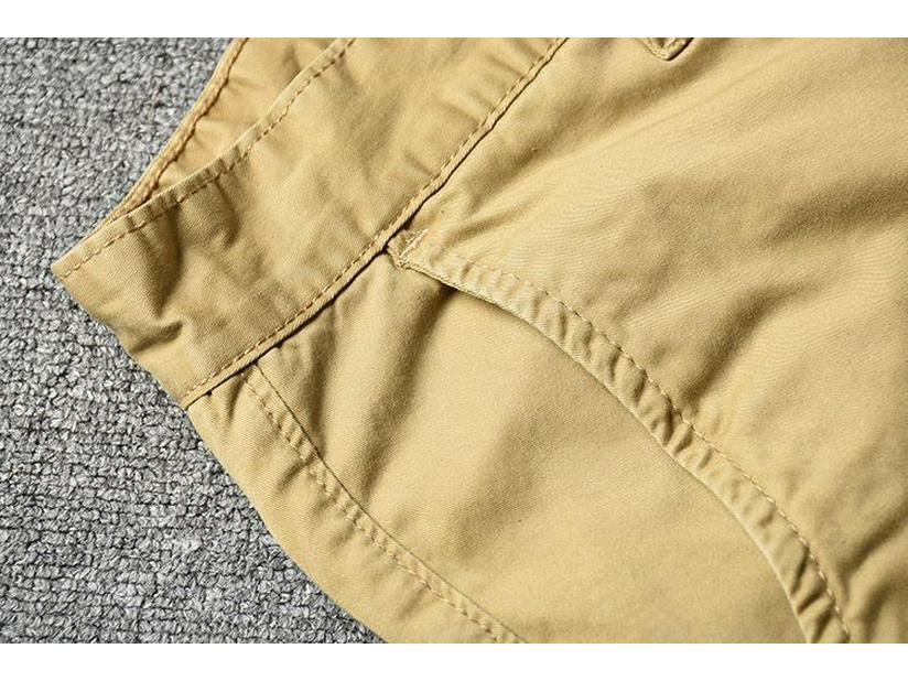 Pantaloni scurți de vară pentru bărbați, la modă, din bumbac pur elastic, trei sferturi - la modă, versatili și casual.