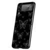 Luxury Phone Case For Samsung Galaxy Z Flip 3 4 5 6 Hard Folding PC For Samsung Z Flip3 Flip4 Flip5 Cover Butterfly Love Black