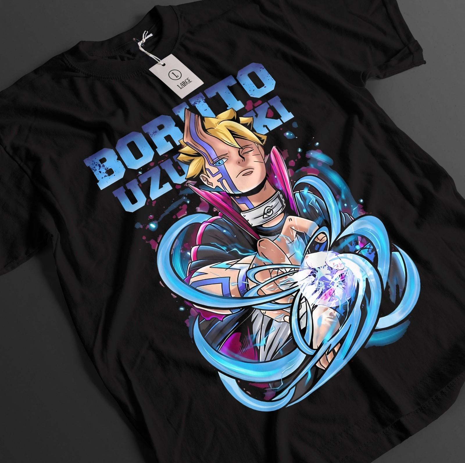 Boruto Tshirt Naruto Shirt Sarada Uchiha T-Shirt Mens Womens Tees Top Uzumaki Anime Kawaki Unisex Tee M