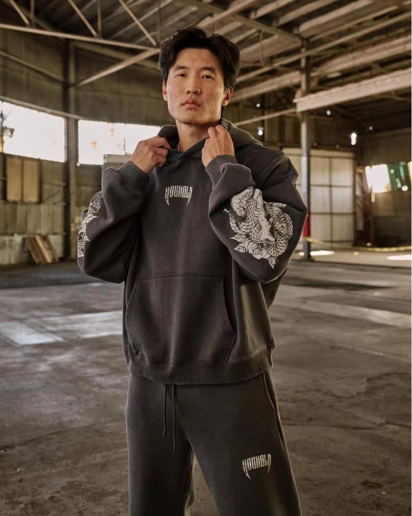 YOUNGLA Men's Retro Streetwear Hoodie - New Autumn/Winter Sports Fitness Running Sweatshirt