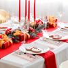 Christmas Placemats Set of 4, Machine Washable Linen Table Mats, Woven Rectangular Holiday Dining Decor, Festive Pink Checkered Christmas Tree Design