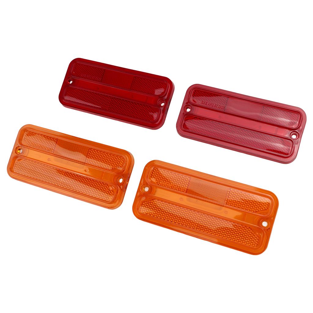 Front Rear Side Marker Light Set 0849‑520 Indicator Lamp Set Replacement for   G‑Series Van 1968‑1972