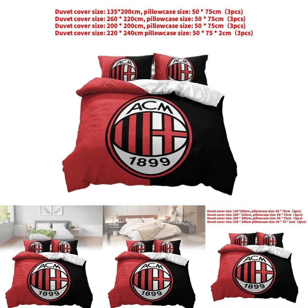 Team Logo 3piece Bed Linen With Durable Polyester And Active Print For Home Comfort