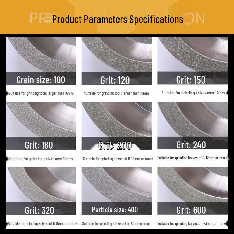 Diamond Alloy Bowl-Shaped Grinding Wheel for Tungsten Steel, Alloy Steel, and Ceramic Milling Cutter.