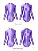 Solid Color High-Cut Rhythmic Gymnastics Leotard Ballet Dancewear - Women's Silky Luster One-Piece Swimsuit Base T-Shirt