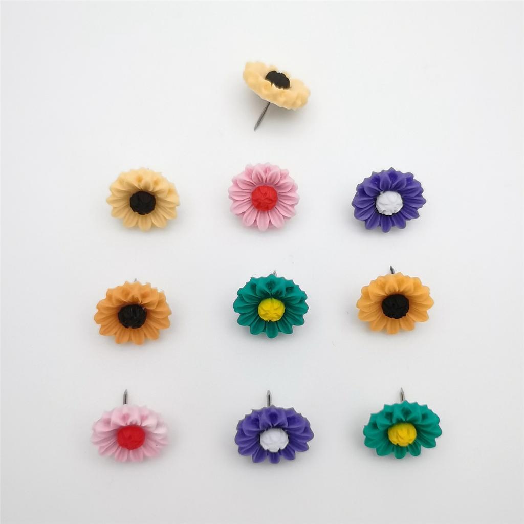 20/30Pcs Flower Push Pins Decorative Thumbtacks Cork Notice Board Thumb Tacks with Case for Cork Board Bulletin Boar