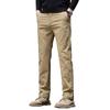 Foreign Trade Surplus Pure Cotton Straight-Leg Business Casual Pants for Men, New Spring and Autumn Style, Loose Fit, Stretchy Workwear Long Pants