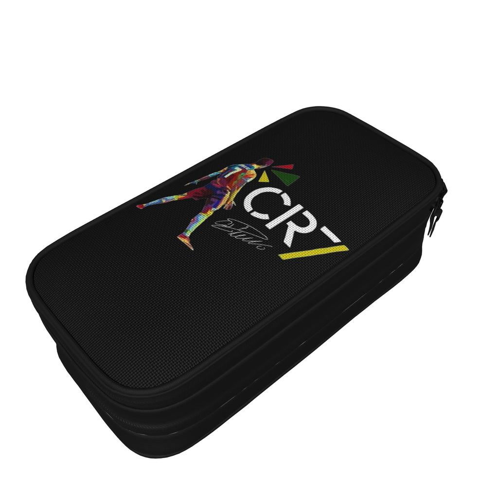 CR7 Football Pencil Cases Ronaldos Pencilcases Pen for Student Big Capacity Bag School Supplies Gift Stationery
