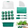 Plant Starter Trays Seedling Kits 12-Cell Trays With Dome And Base For Balcony Window Sill Classroom Small Space Gardening