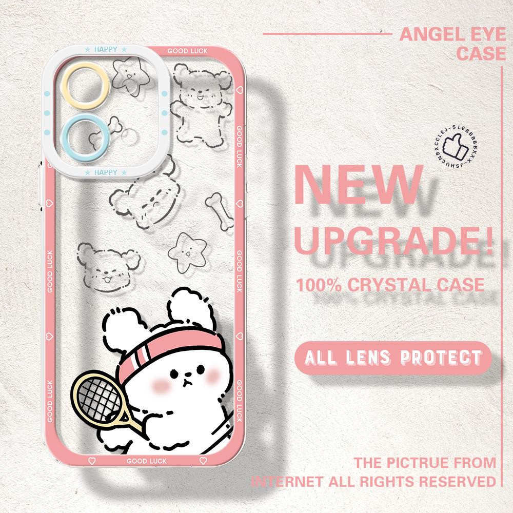 

Для Vivo Y15S Y17S Y36 Y20 Y22S Y28 Y75 Y33S Y18 V27 V29e V30e V20 V21 Tecno Pova 5 прекрасный мультяшный милый рисунок собак мягкий защитный чехол для объектива Vivo Y28 5G