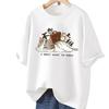 Womens Tshirt Cartoon Cat Graphic Short Sleeve Clothing Top Loose and Casual Soft and Comfortable Women Tshirt Clothing