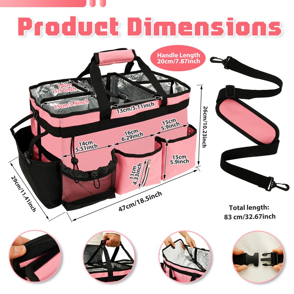 Aufbewahrungstasche für Reinigungswerkzeuge Multifunktional Schwerlast Wasserdicht Verschleißfest Werkzeugtasche mit Hüftgurt und Schultergurt