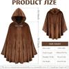 Brown Color Overcoats Vintage Vintage Hooded Cape New Design Halloween Hooded Cloak