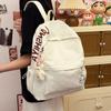 Fashion Letter Junior High School Student Schoolbag Casual Simple Korean Version Backpack Going Out Leisure Youth Campus Backpack