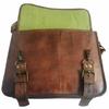 Umhängetasche für Herren, Messenger-Laptop-Aktentasche, echtes Ziegenleder, Vintage-Braun