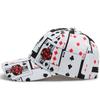 Unisex Poker Card Print Baseball Caps Spring Autumn Outdoor Adjustable Casual Hats Hip Hop Cap Sunscreen Hat